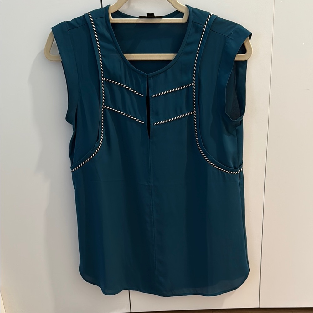 J. Crew Turquoise Blouse with beautiful rope detail